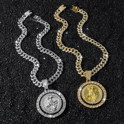 Hip-Hop Style Death Scythe Cuban Chain Pendant Necklace
