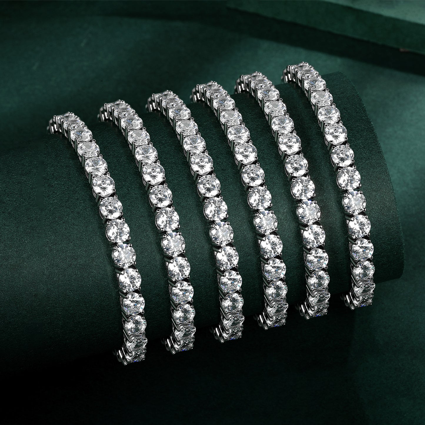Women&Men's Hip-Hop 6mm Zircon Cuban Tennis Bracelet