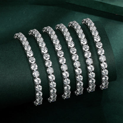 Women&Men's Hip-Hop 6mm Zircon Cuban Tennis Bracelet