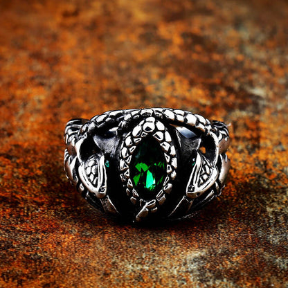Men's Vintage Animal Snake-Shaped Stainless Steel Ring