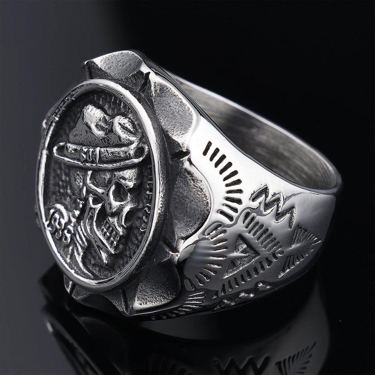 Punk Men's Vintage Travel Jewelry Skull Pattern Ring