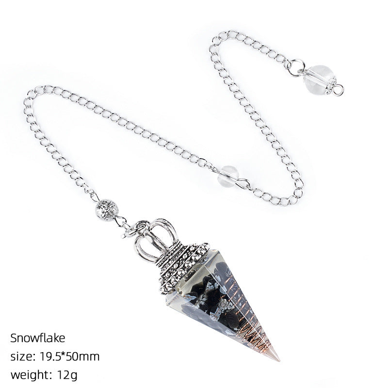 Crystal Crown Yoga Meditation Accessory Hexagonal Cone Spirit Pendulum