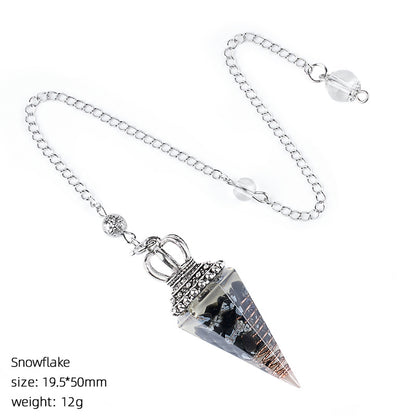 Crystal Crown Yoga Meditation Accessory Hexagonal Cone Spirit Pendulum