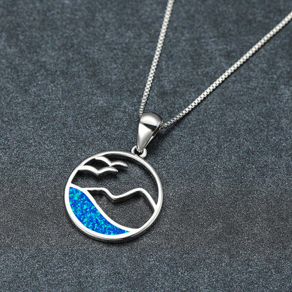 Opal Round Wave Necklace