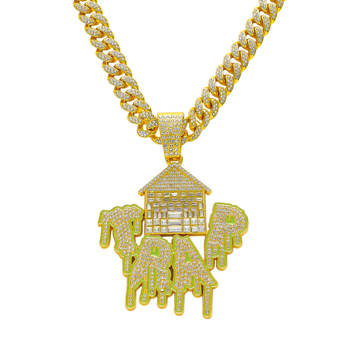 Hip-Hop Trap Style House Chain Pendant Necklace