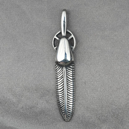 Men's Vintage Feather Pendant Necklace