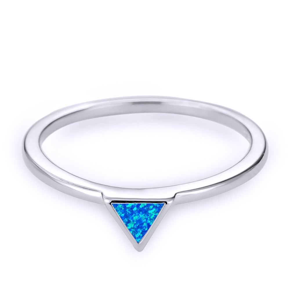 Women's Triangle Opal ring