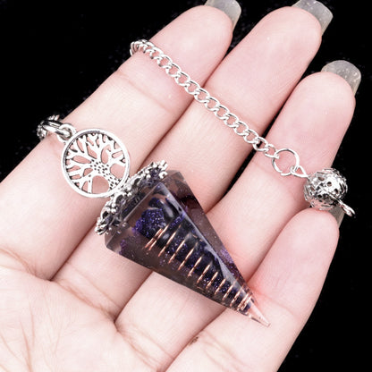 Crystal Life Tree Resin Gravel Spirit Pendulum