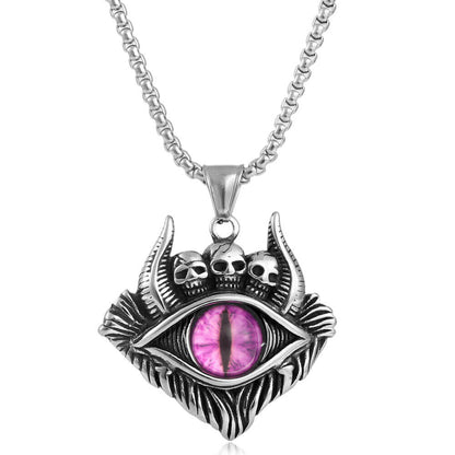Men's Vintage Devil's Eye Pendant Necklace
