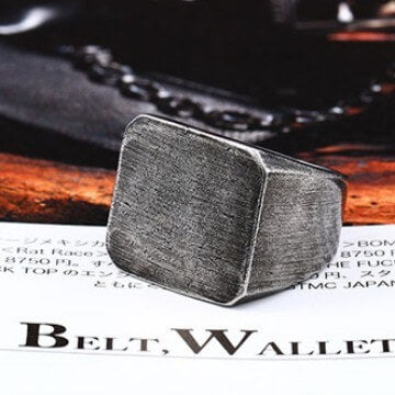 Men's Vintage Titanium Steel Brushed Minimalist Ring