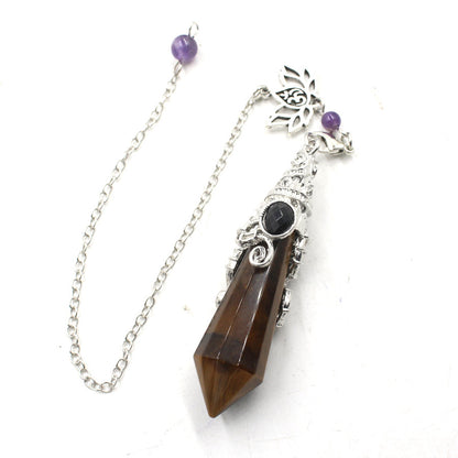 Lotus Crystal 12-facet Cone-shaped Spirit Pendulum