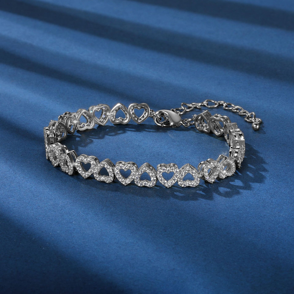Women&Men's Love Zircon Cuban Tennis Bracelet