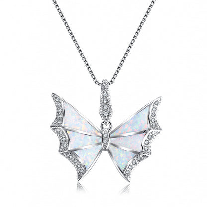 Aubrey Small Diamond Butterfly-shaped Necklace