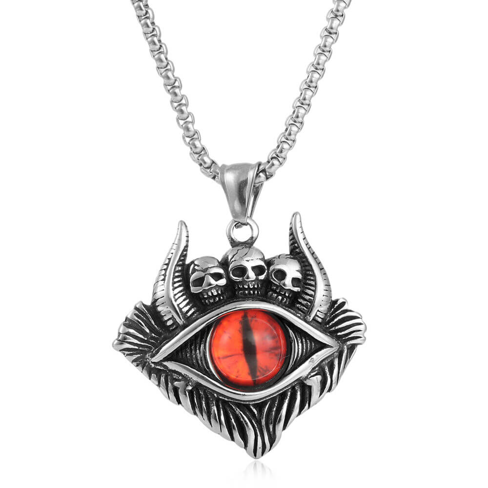 Men's Vintage Devil's Eye Pendant Necklace