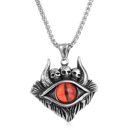 Men's Vintage Devil's Eye Pendant Necklace