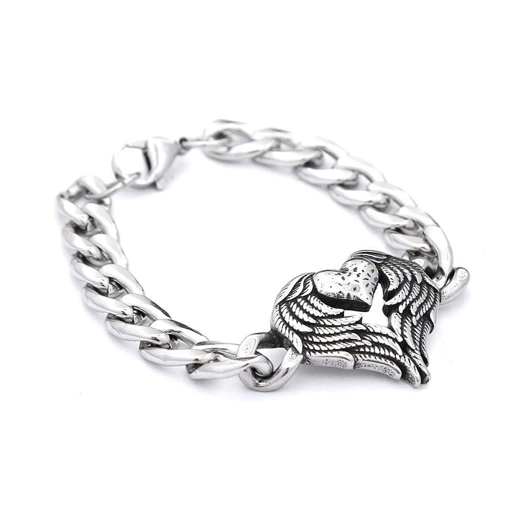 Men's European Streetwear Stainless Steel Bracelet, Viking Witch's Knot Celtic Knot Trendy Fashion Wrist Jewelry