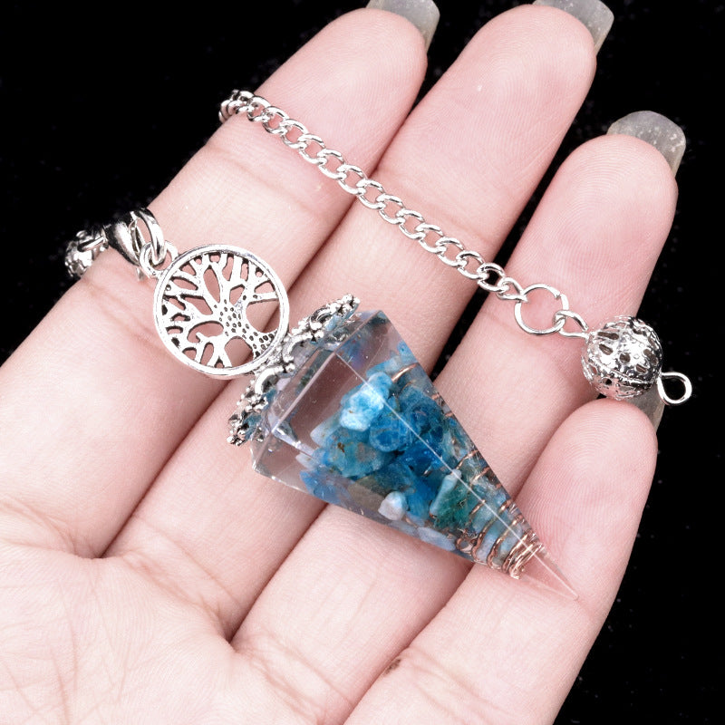 Crystal Life Tree Resin Gravel Spirit Pendulum