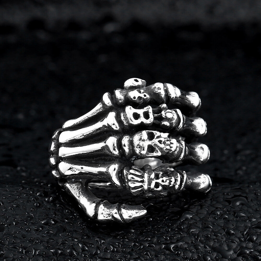 Personalized Creative Punk Hand-Bone Men's Ring