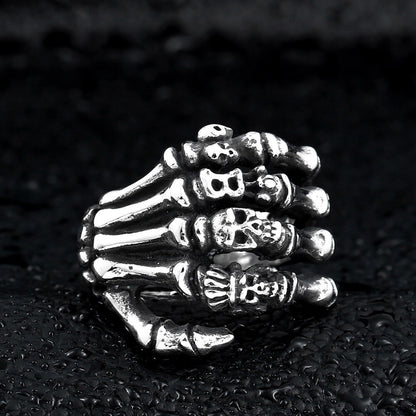 Personalized Creative Punk Hand-Bone Men's Ring
