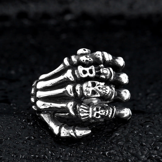 Personalized Creative Punk Hand-Bone Men's Ring
