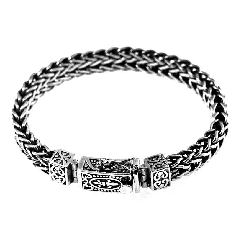 Men's Retro Carved Braided Bracelet