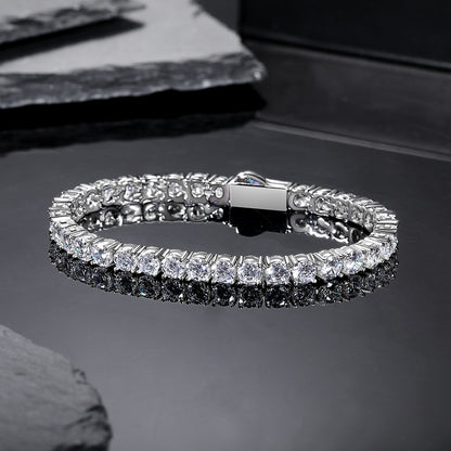 Women&Men's 4mm Spring Clasp Zircon Tennis Bracelet