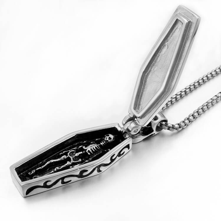 Men's Retro Gothic Style Openable Pendant Necklace