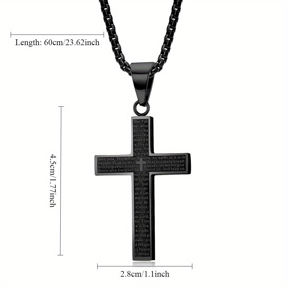 Fashionable And Minimalist Stainless Steel Cross Pendant Necklace