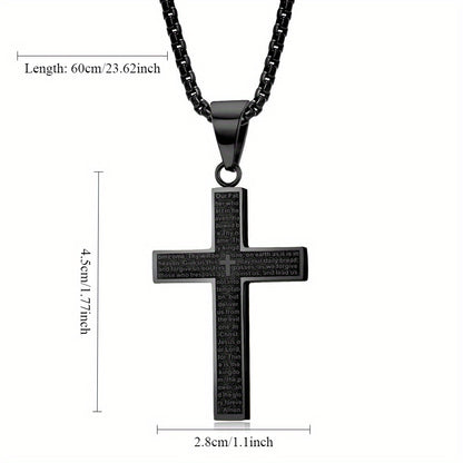 Fashionable And Minimalist Stainless Steel Cross Pendant Necklace