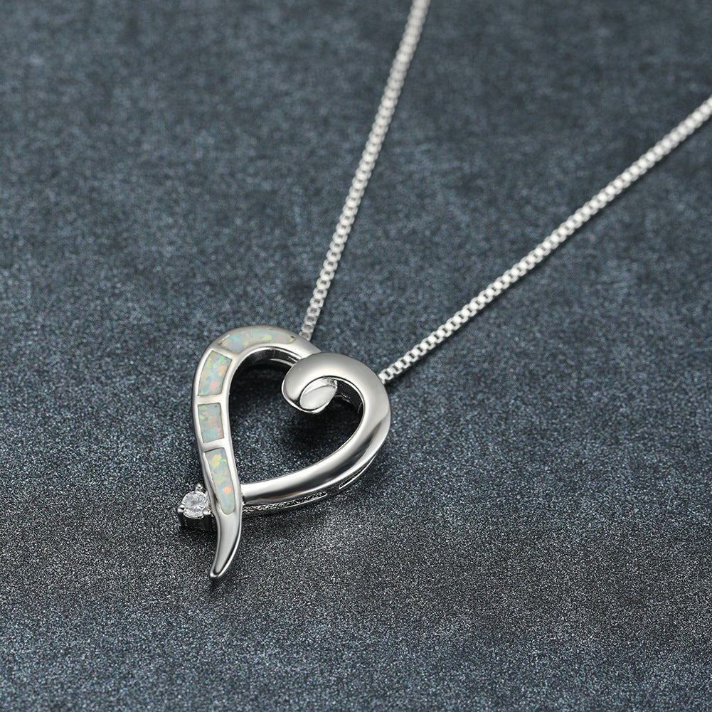 Ins-style rose gold AuBoo heart necklace
