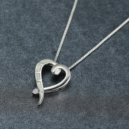 Ins-style rose gold AuBoo heart necklace