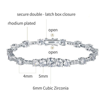 Women&Men's Fashionable Cubic Zirconia Cuban Tennis Bracelet
