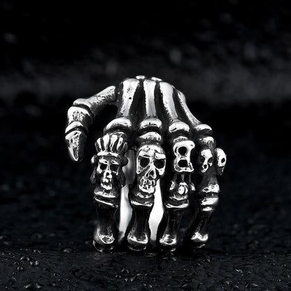 Personalized Creative Punk Hand-Bone Men's Ring