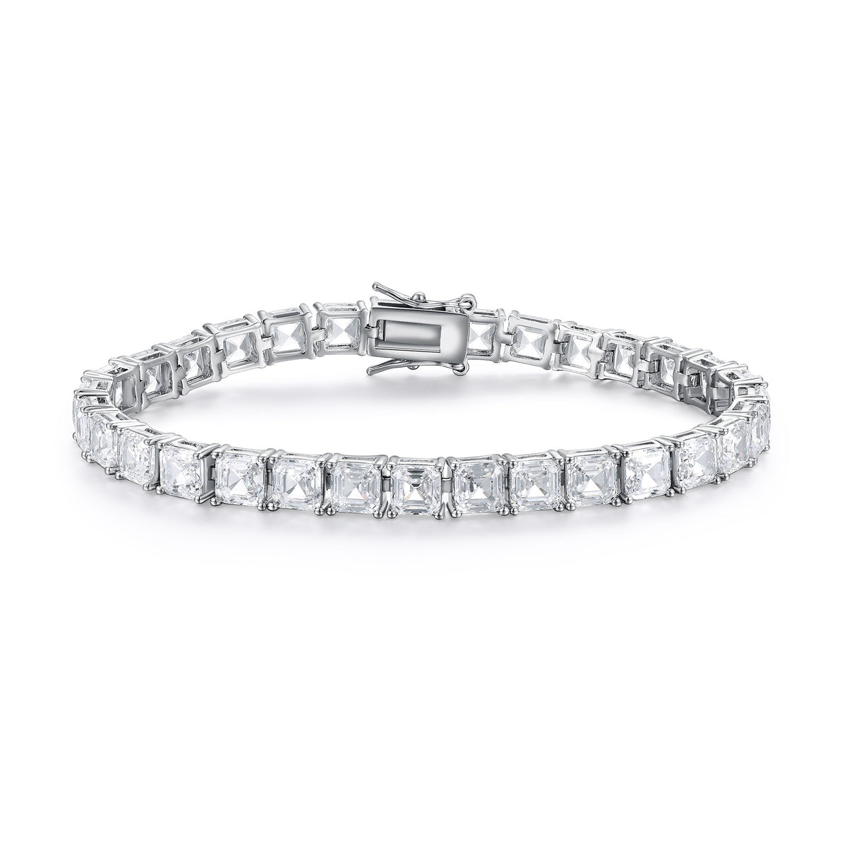 Women&Men's 5mm Square Zircon 18k Gold Plated Tennis Bracelet