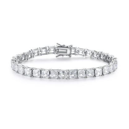 Women&Men's 5mm Square Zircon 18k Gold Plated Tennis Bracelet