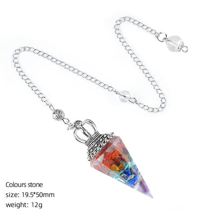 Crystal Crown Yoga Meditation Accessory Hexagonal Cone Spirit Pendulum