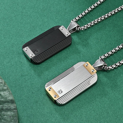 Military-Style Men's Pendant Necklace