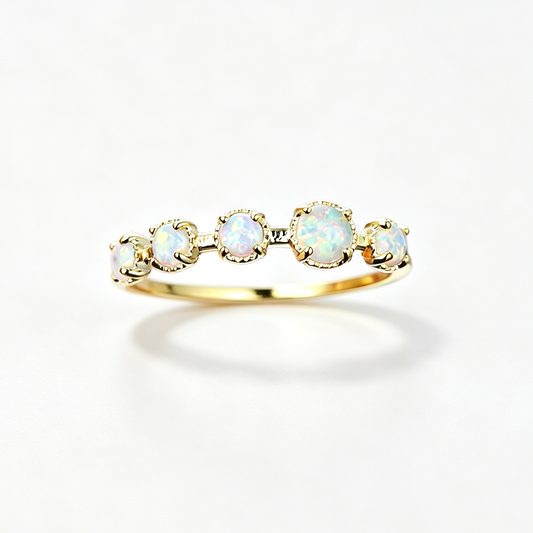 Women's Five Stone Opal ring