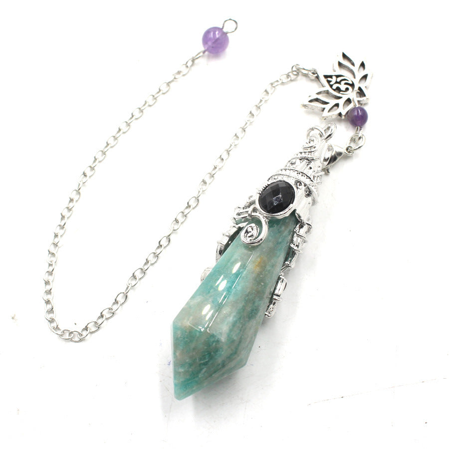 Lotus Crystal 12-facet Cone-shaped Spirit Pendulum