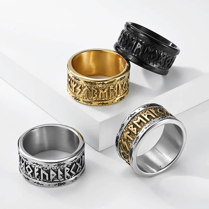 Viking script men's ring