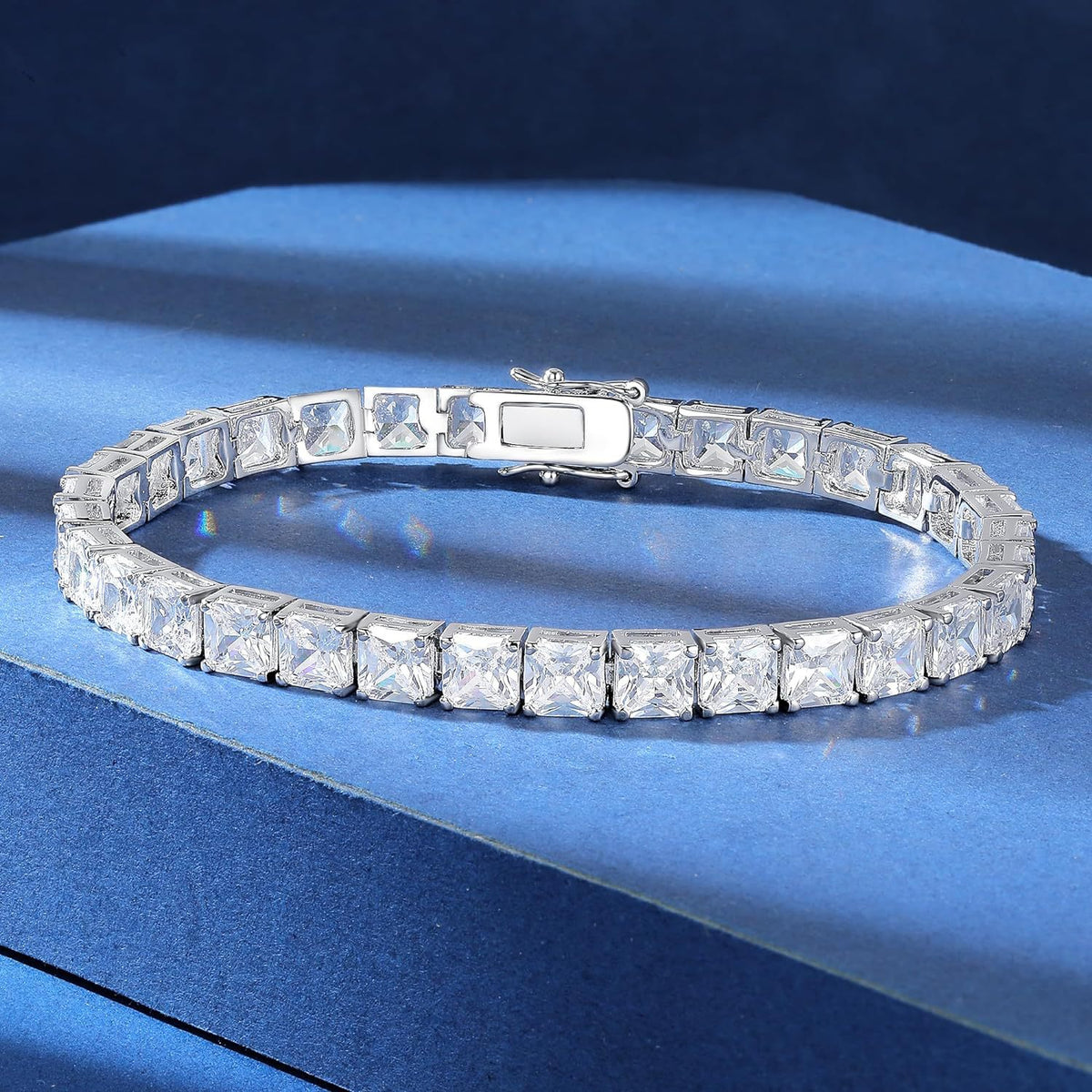 Women&Men's 5mm*5mm Square Zircon Tennis Bracelet