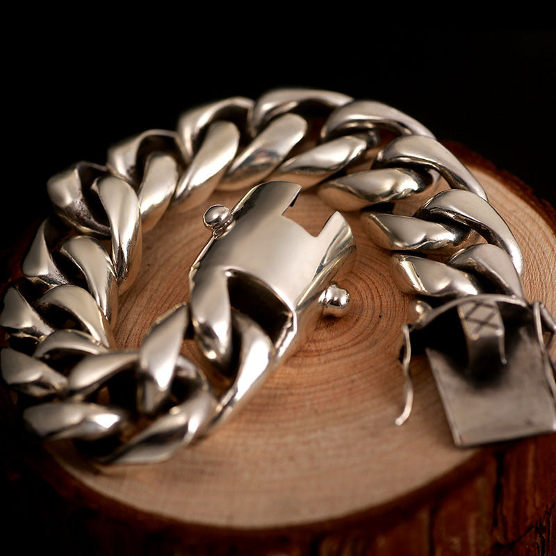 Men's Polished Thick Curb Bracelet