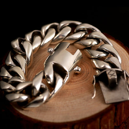 Men's Polished Thick Curb Bracelet