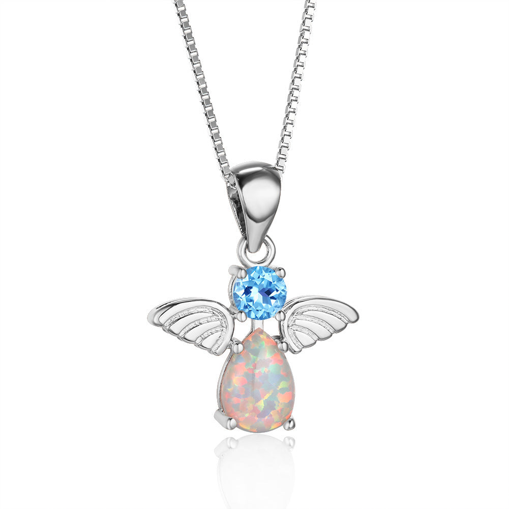 Ins with diamond Australian Baobao little angel pendant necklace