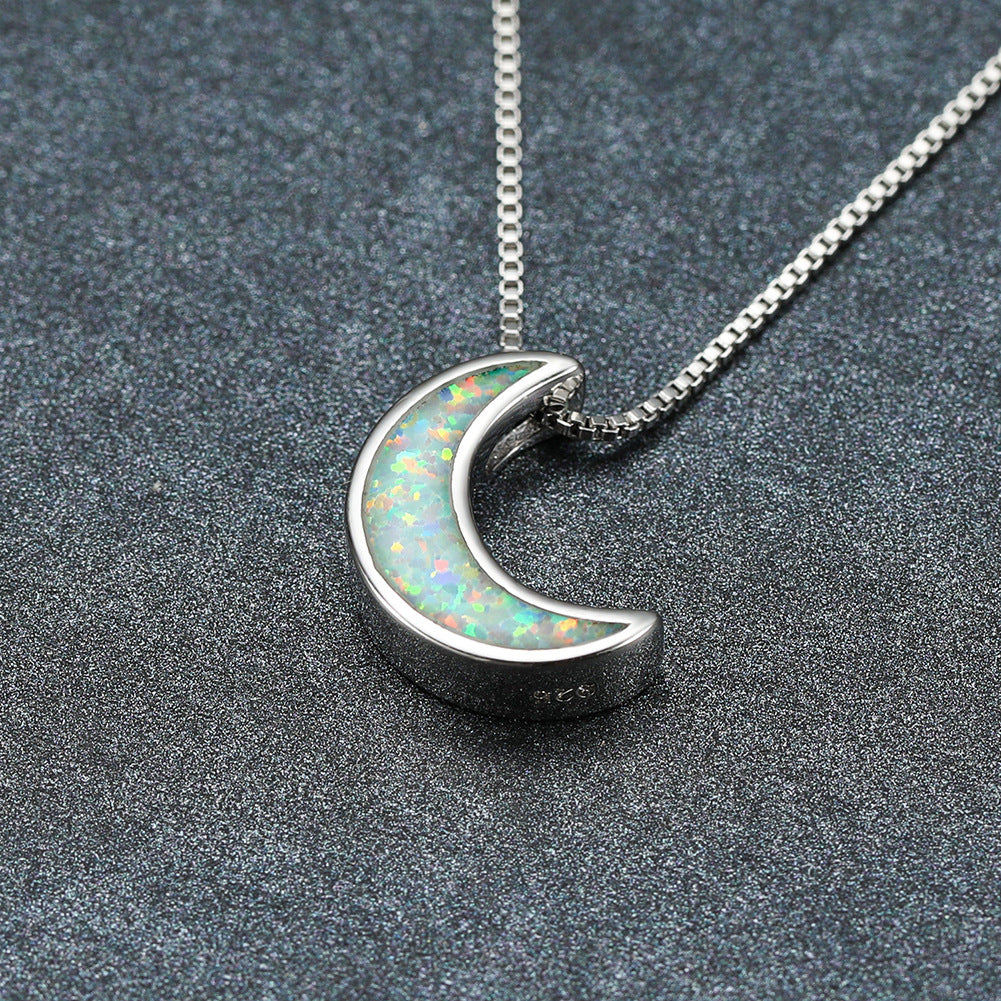 Opal Moon Necklace