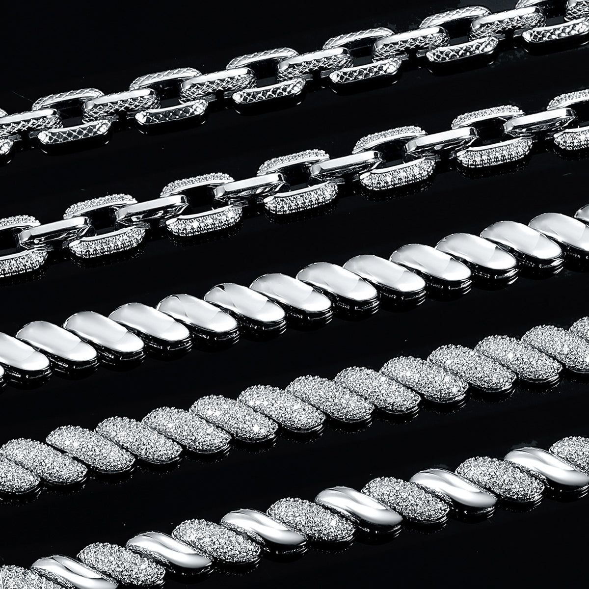 Women&Men's Hip-Hop Heavyweight Design Zircon Tennis Belt Buckle Bracelet