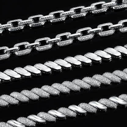 Women&Men's Hip-Hop Heavyweight Design Zircon Tennis Belt Buckle Bracelet