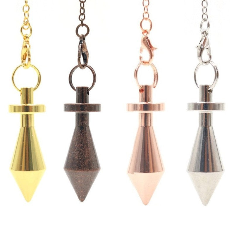 Copper-made conical spire-shaped pendulum pendant