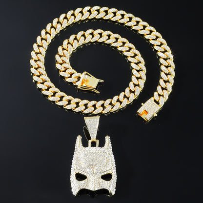 Hip-Hop Bat Mask Style Cuban Chain Pendant Necklace