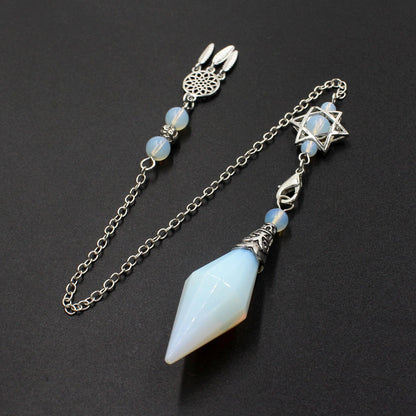 Dreamcatcher 12-Facet Crystal Stone Pyramid Spirit Pendulum
